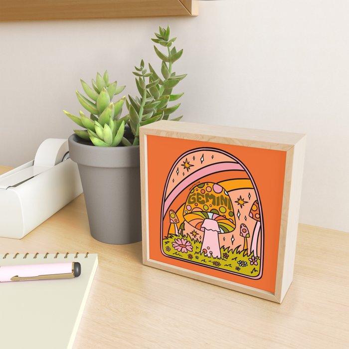 Gemini Mushroom Mini Art Print Gallery Image 2