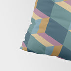 Cuboid Mid Century Abstract Shapes Pattern II Pillow Sham Gallery Image 4