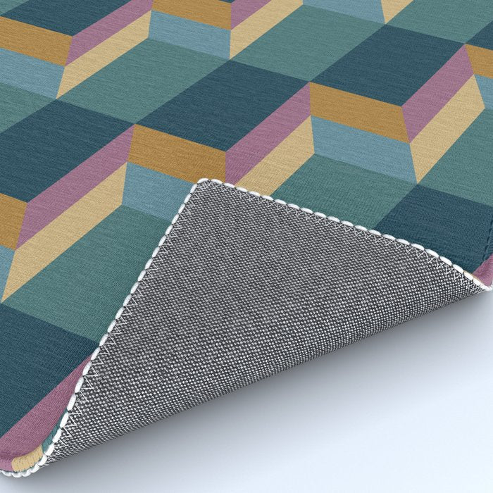 Cuboid Mid Century Abstract Shapes Pattern II Rug Gallery Image 4