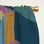 Cuboid Mid Century Abstract Shapes Pattern II Window Curtain Gallery Image 2