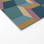 Cuboid Mid Century Abstract Shapes Pattern II Welcome Mat Gallery Image 2