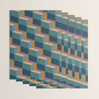 Cuboid Mid Century Abstract Shapes Pattern II Wrapping Paper Gallery Image 3