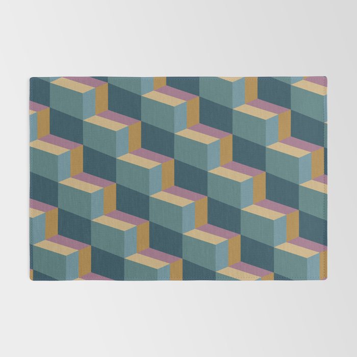 Cuboid Mid Century Abstract Shapes Pattern II Rug Gallery Image 2