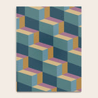 Cuboid Mid Century Abstract Shapes Pattern II Notebook Gallery Image 4