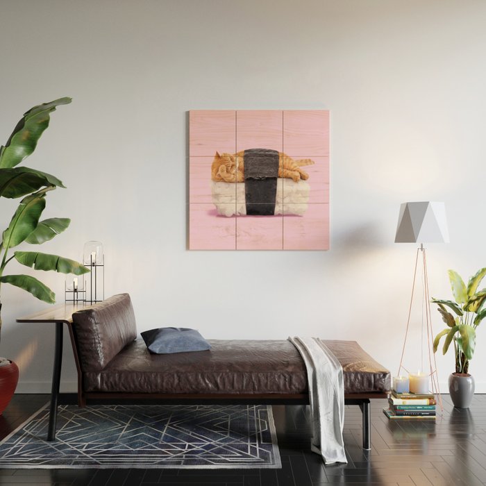 SUSHICAT Wood Wall Art Gallery Image 2
