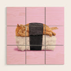 SUSHICAT Wood Wall Art Gallery Image 1