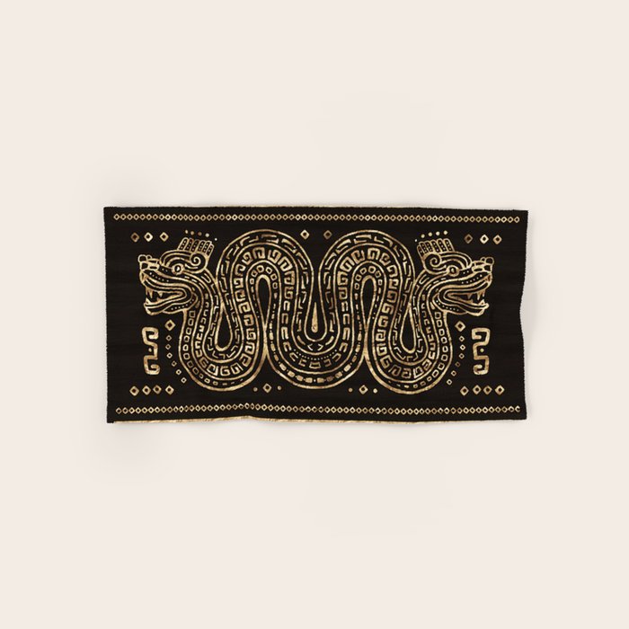 Aztec Double Headed Serpent Deity Bath Towel Gallery Image 1
