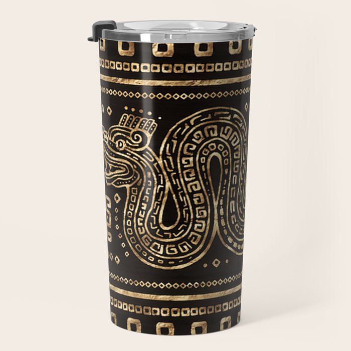 Aztec Double Headed Serpent Deity Travel Mug Gallery Image 3
