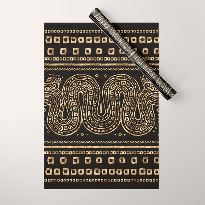 Aztec Double Headed Serpent Deity Wrapping Paper Gallery Image 1