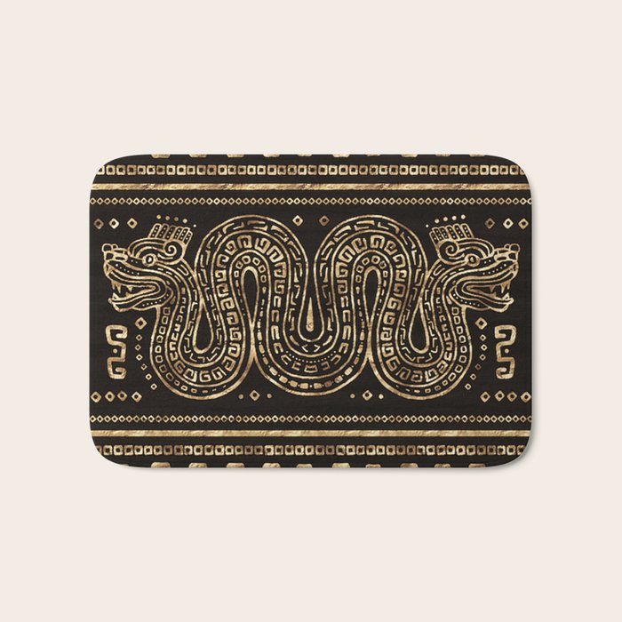 Aztec Double Headed Serpent Deity Bath Mat Gallery Image 1