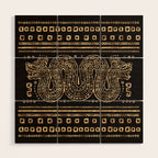 Aztec Double Headed Serpent Deity Wood Wall Art Gallery Image 1