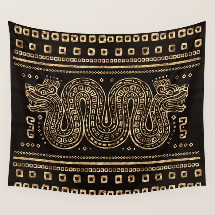 Aztec Double Headed Serpent Deity Wall Tapestry Gallery Image 4