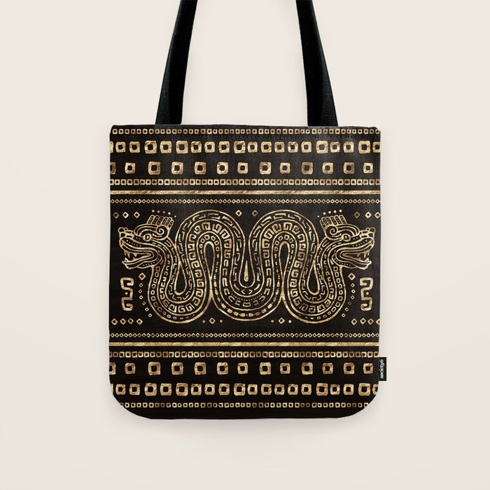 Aztec Double Headed Serpent Deity Tote Bag Gallery Image 1
