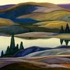 Canadian Landscape Franklin Carmichael Art Nouveau Post-Impressionism Mirror Lake Coffee Mug Gallery Image 2