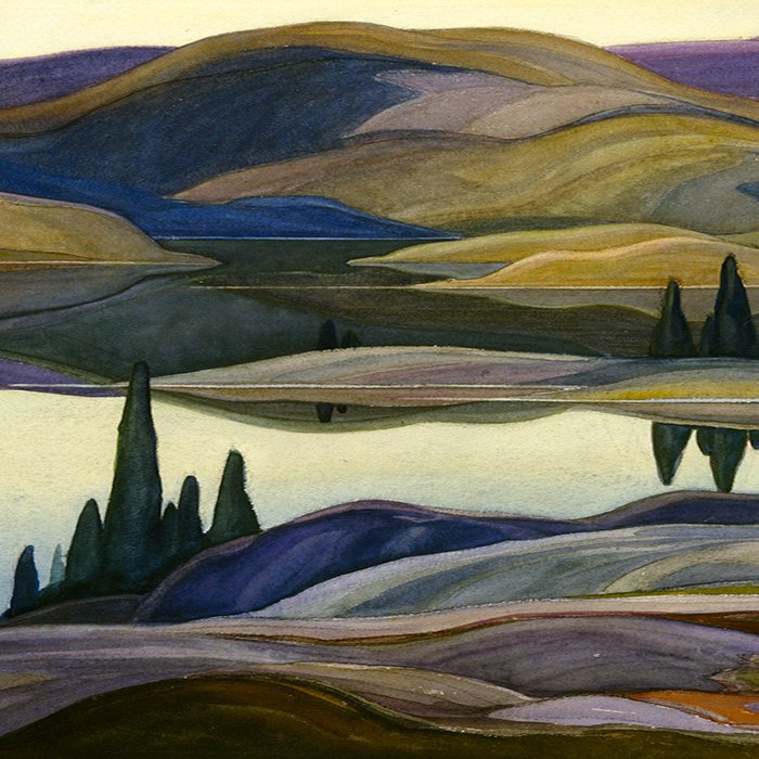 Canadian Landscape Franklin Carmichael Art Nouveau Post-Impressionism Mirror Lake Coffee Mug Gallery Image 2