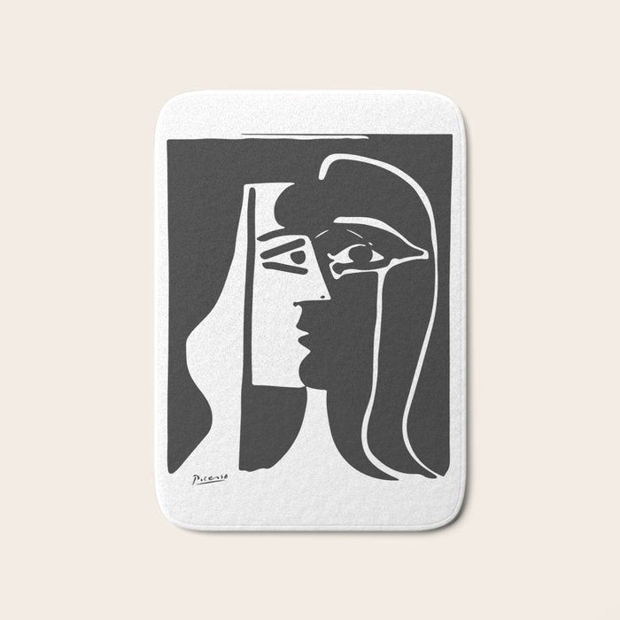 Picasso - Kiss 1979 Artwork Reproduction Bath Mat Gallery Image 1