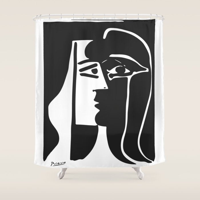Picasso - Kiss 1979 Artwork Reproduction Shower Curtain Gallery Image 1