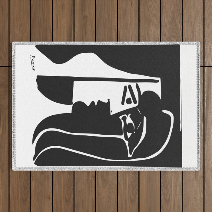Picasso - Kiss 1979 Artwork Reproduction Outdoor Rug Gallery Image 1