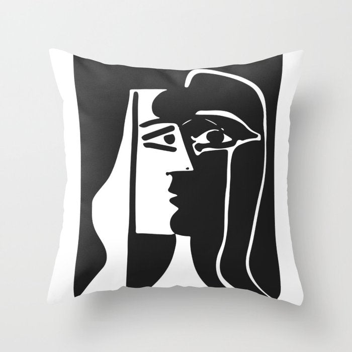 Picasso - Kiss 1979 Artwork Reproduction Throw Pillow Gallery Image 1
