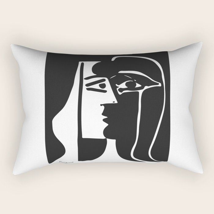 Picasso - Kiss 1979 Artwork Reproduction Rectangular Pillow Gallery Image 1