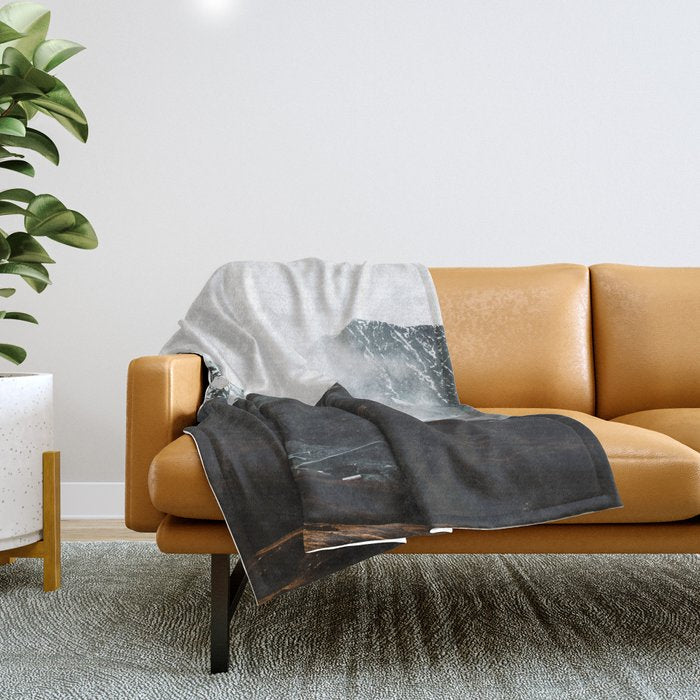 Mountain Photography Throw Blanket Gallery Image 1