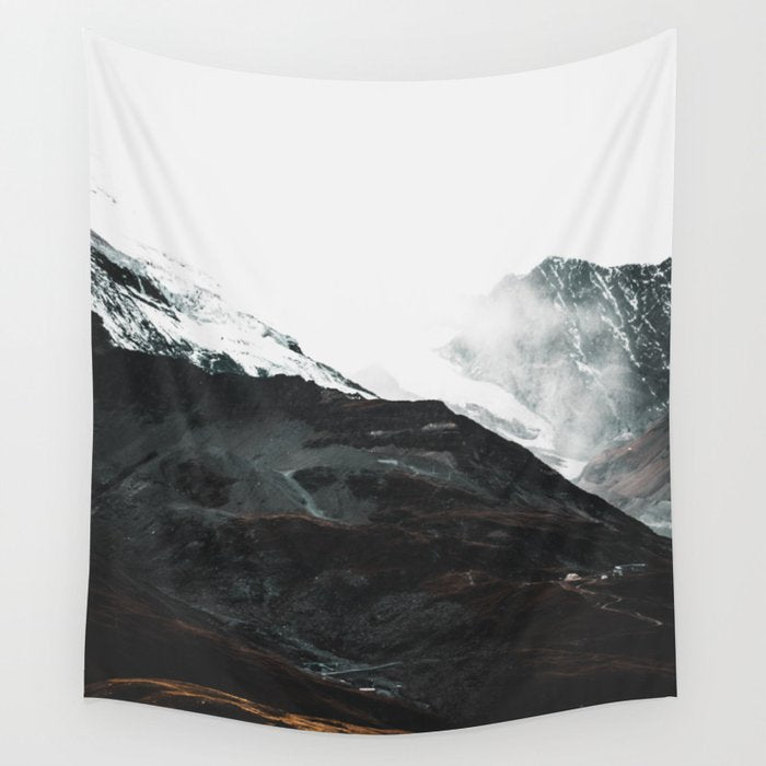 Mountain Photography Wall Tapestry Gallery Image 1