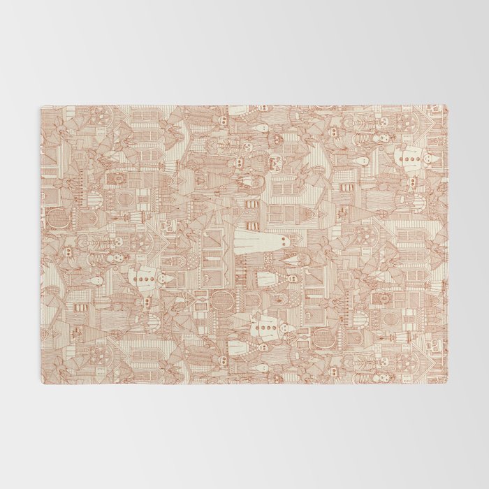 vintage halloween rust ivory Rug Gallery Image 2