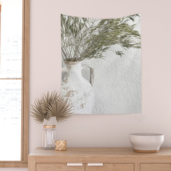 Mediterranean Olive Tree Wall Tapestry Gallery Image 2
