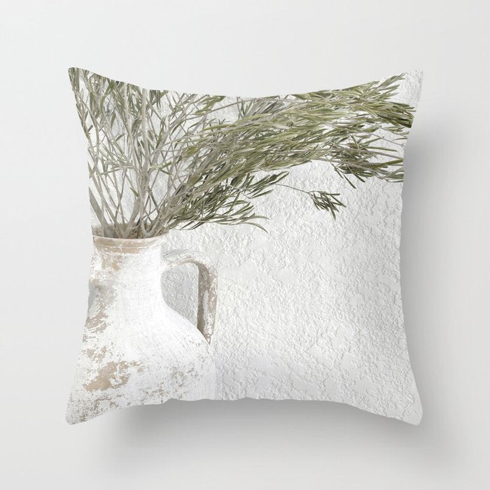 Mediterranean Olive Tree Throw Pillow Gallery Image 1