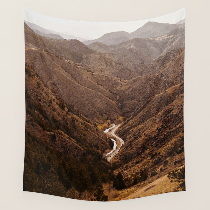 Golden Hour in Golden, Colorado Wall Tapestry Gallery Image 1