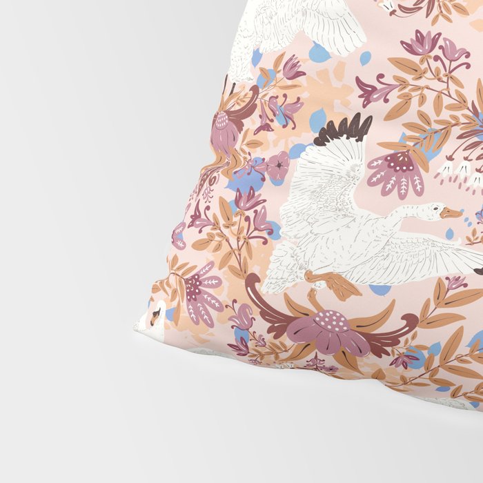 Elegant Swans in Bloom Pillow Sham Gallery Image 4