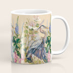 Blue Heron Floral Coffee Mug Gallery Image 1