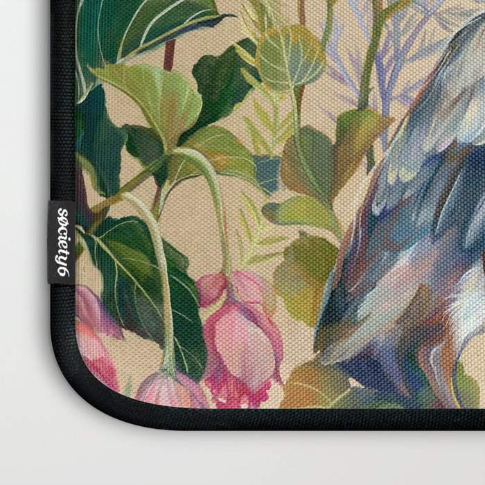 Blue Heron Floral Laptop Sleeve Gallery Image 3