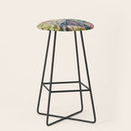 Blue Heron Floral Stool Gallery Image 1