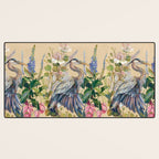 Blue Heron Floral Desk Mat Gallery Image 3