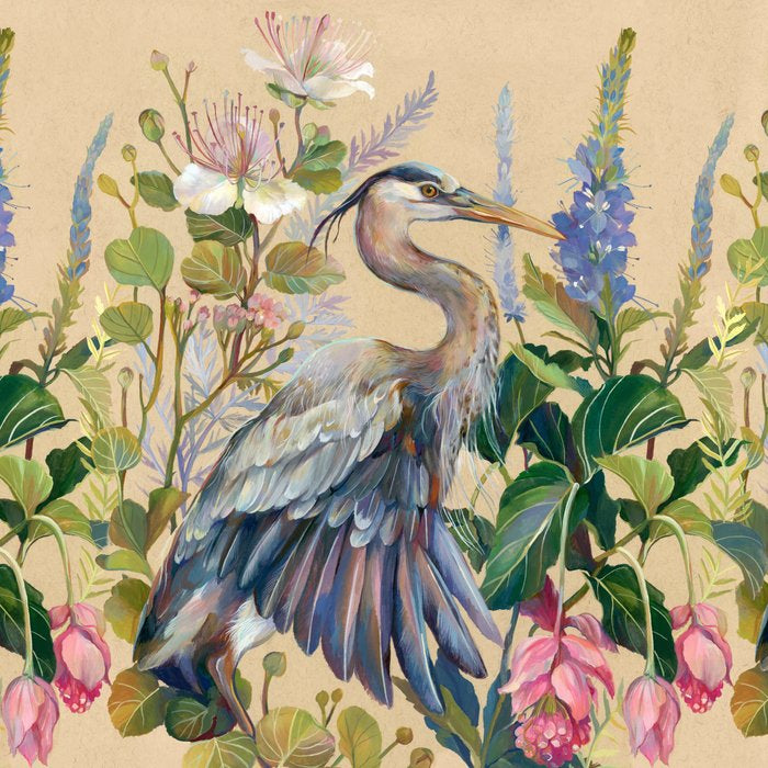 Blue Heron Floral Coffee Mug Gallery Image 2