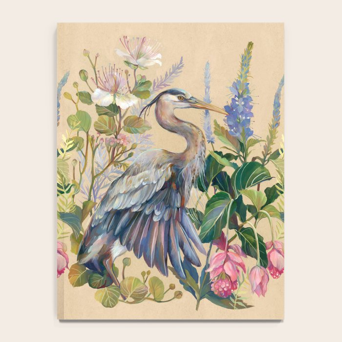 Blue Heron Floral Notebook Gallery Image 4