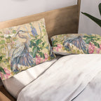 Blue Heron Floral Pillow Sham Gallery Image 2