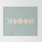 Minimal Moon Phases IX Throw Blanket Gallery Image 2