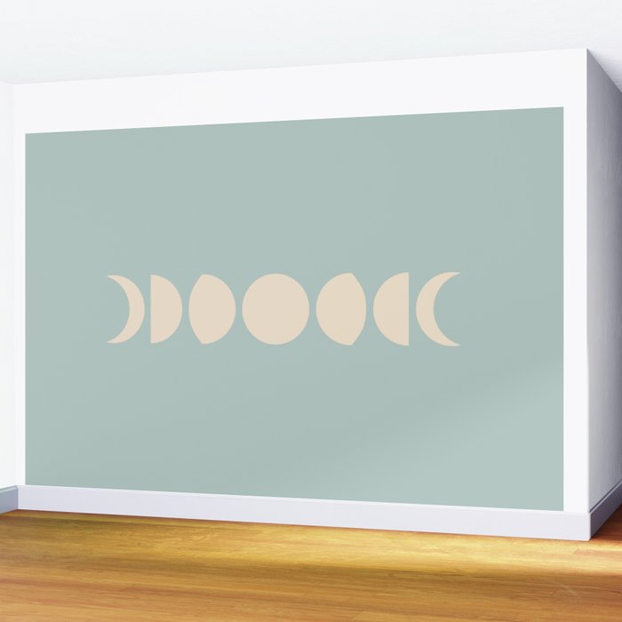 Minimal Moon Phases IX Wall Mural Gallery Image 2