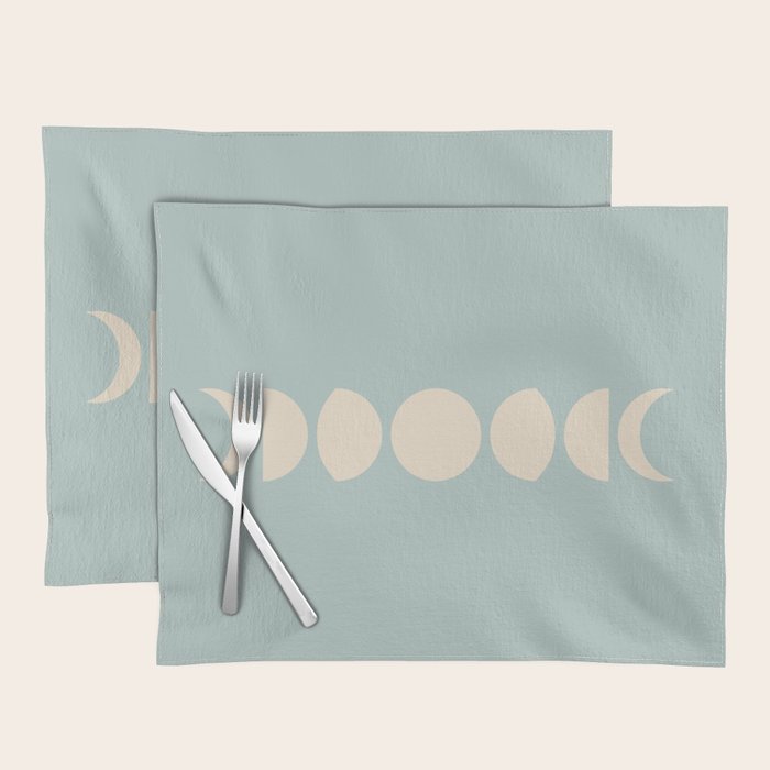 Minimal Moon Phases IX Placemat Gallery Image 1