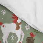 Christmas Winter Unicorn Pattern Comforter Gallery Image 4