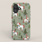 Christmas Winter Unicorn Pattern iPhone Case Gallery Image 1