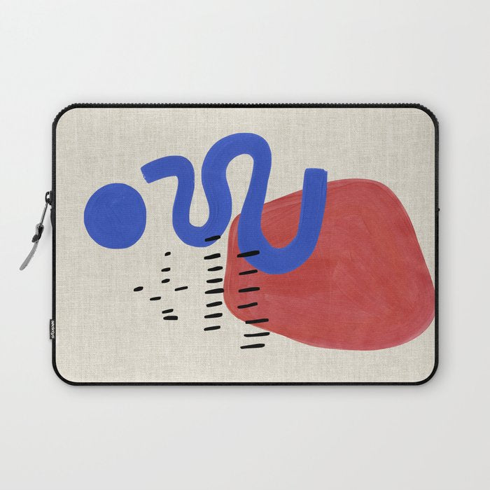 Rainy Blue Wiggle Laptop Sleeve Gallery Image 1