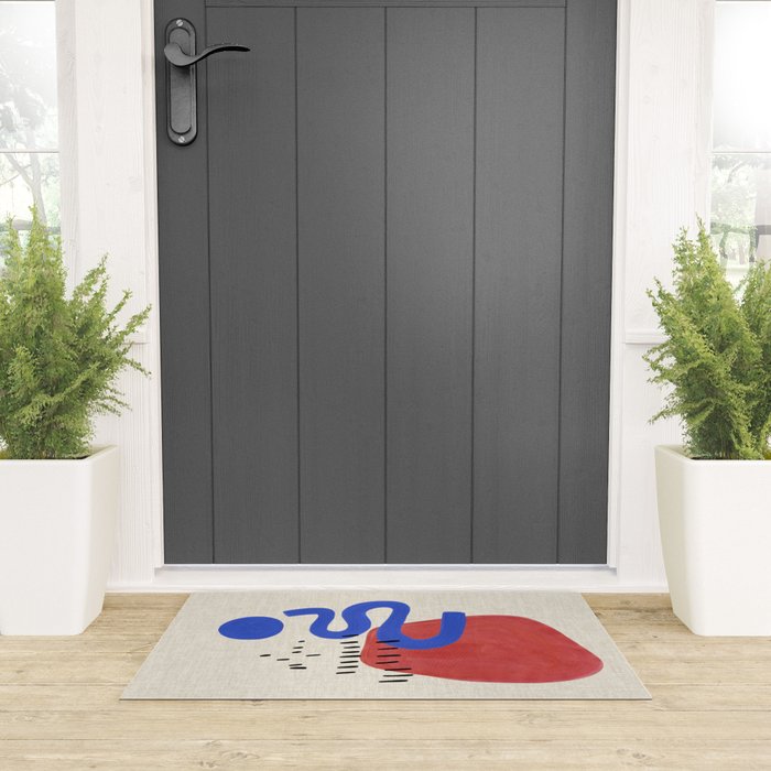 Rainy Blue Wiggle Welcome Mat Gallery Image 3