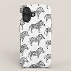 Zebras - Black & White Palette iPhone Case Gallery Image 1
