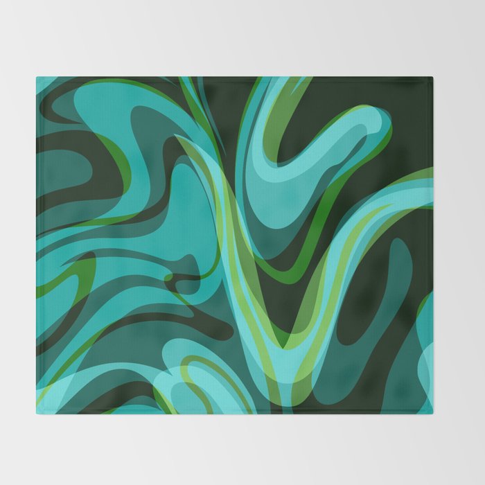 Mid Century Modern Abstract Throw Blanket Gallery Image 2