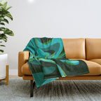 Mid Century Modern Abstract Throw Blanket Gallery Image 1
