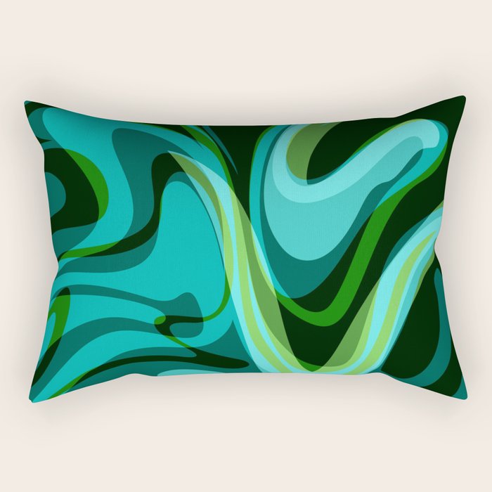 Mid Century Modern Abstract Rectangular Pillow Gallery Image 1