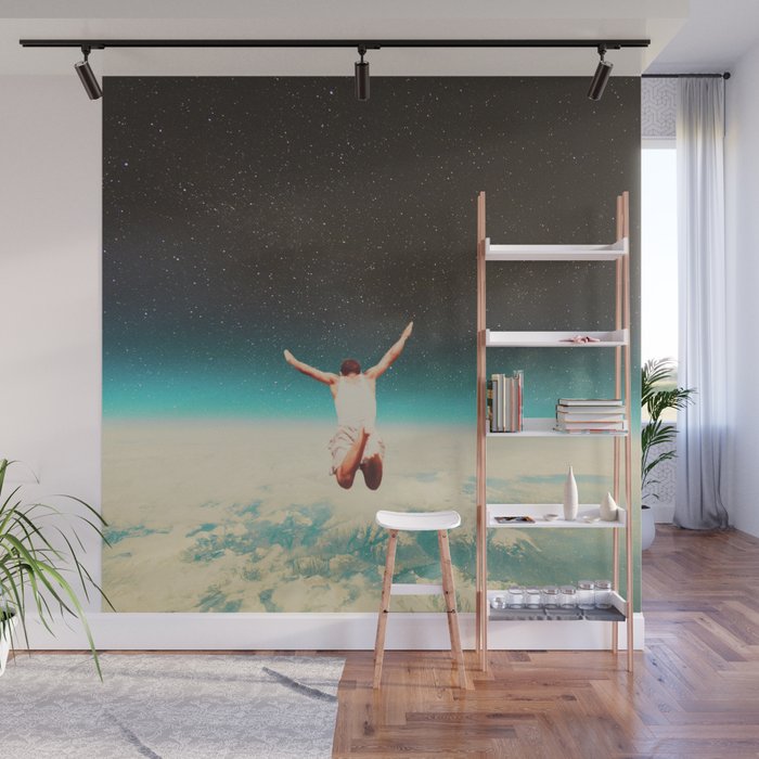 Falling with a hidden smile Wall Mural Gallery Image 1